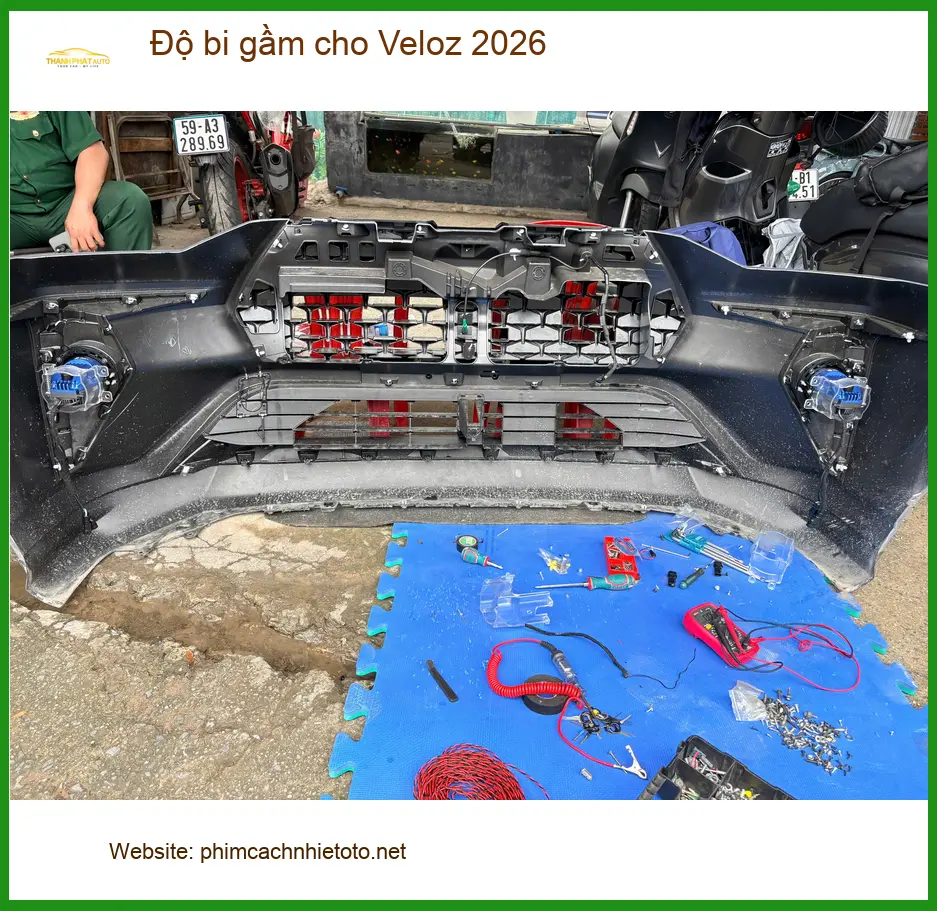 Anh Minh Khôi độ bi gầm cho Veloz 2026 vì đèn zin quá yếu tại Thủ Đức ảnh thực tế 4