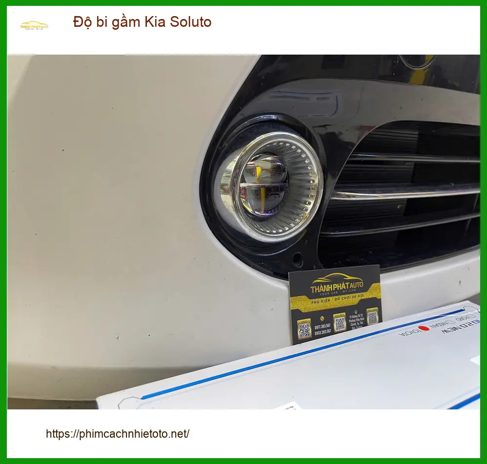 Chị Thảo độ bi gầm Kia Soluto tại Quận 9 để tăng cường ánh sáng khi đi đêm ảnh thực tế 3