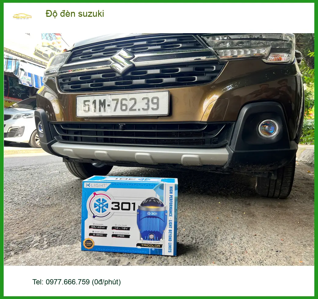 Anh Bách độ đèn Suzuki XL7 tại Quận Thủ Đức vì đèn zin không đủ sáng ban đêm