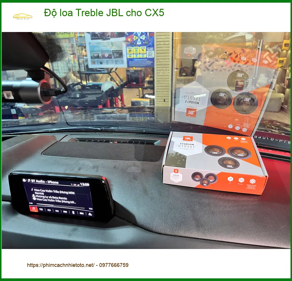 Anh Hưng độ loa Treble JBL cho CX5 tại Thủ Đức để cải thiện chất âm ảnh thực tế 2