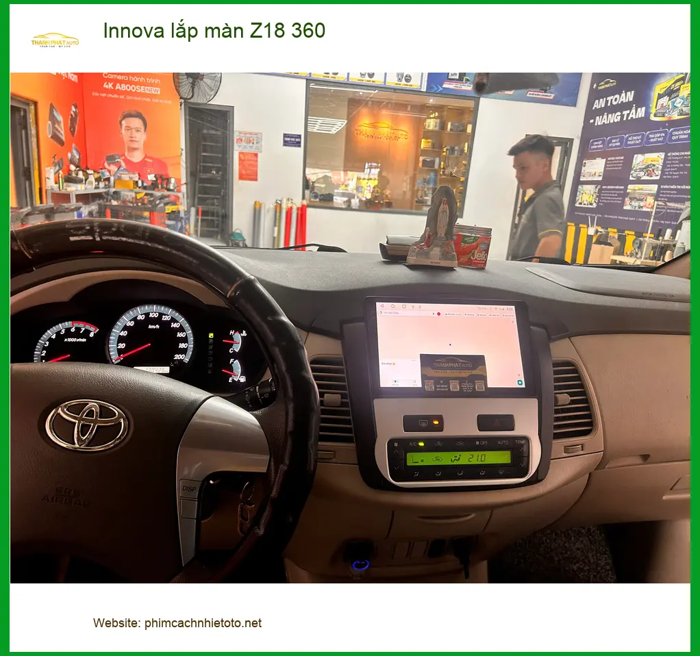 Chú Nam lắp màn Z18 360 cho Innova tại Quận 12 để lái xe an toàn hơn ảnh thực tế 2