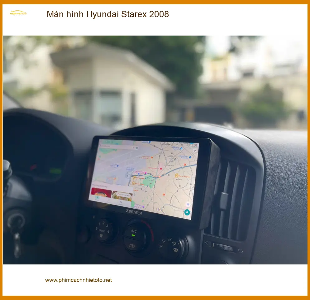 Anh Tấn nâng cấp màn hình Hyundai Starex 2008 tại Quận 12 để có nhiều tính năng hơn ảnh thực tế 2