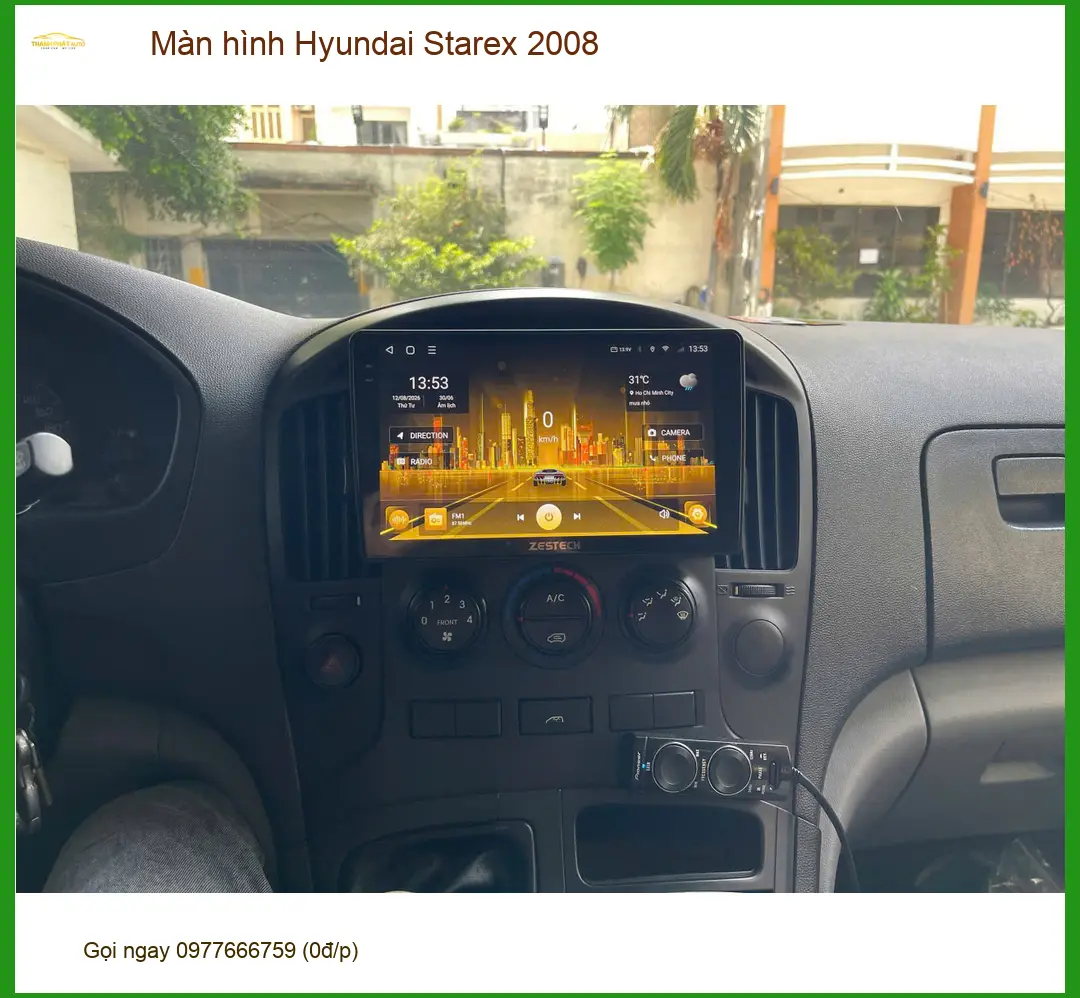 Anh Tấn nâng cấp màn hình Hyundai Starex 2008 tại Quận 12 để có nhiều tính năng hơn ảnh thực tế 3