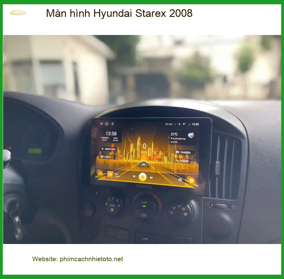 Anh Tấn nâng cấp màn hình Hyundai Starex 2008 tại Quận 12 để có nhiều tính năng hơn ảnh thực tế 4