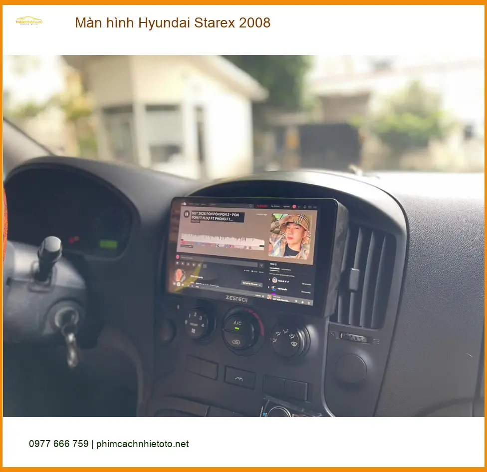 Anh Tấn nâng cấp màn hình Hyundai Starex 2008 tại Quận 12 để có nhiều tính năng hơn ảnh thực tế 5