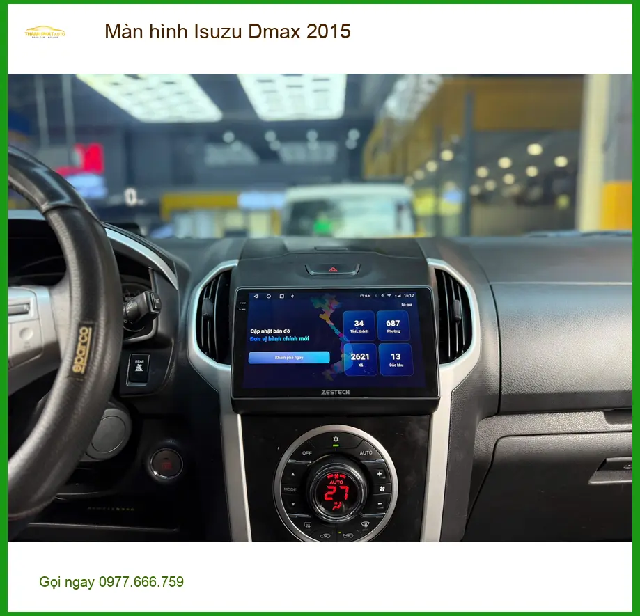 Anh Minh nâng cấp màn hình Isuzu Dmax 2015 tại Quận 12 để giải trí tốt hơn ảnh thực tế 2