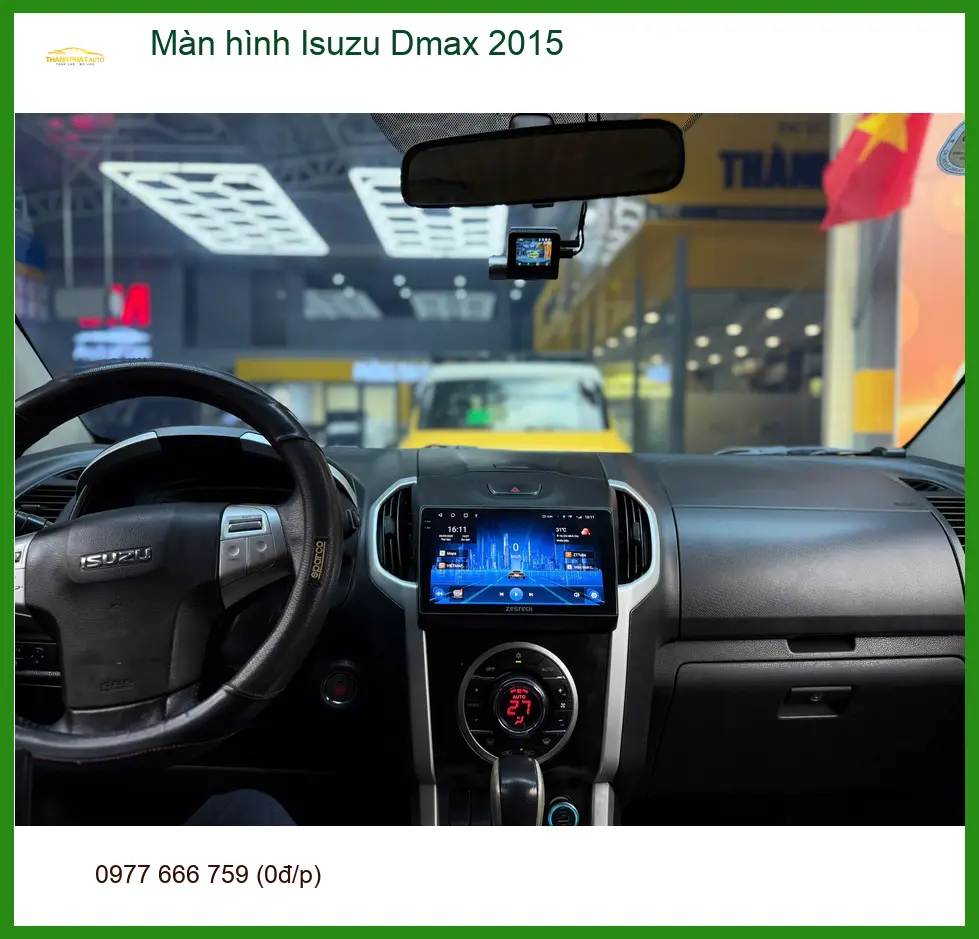 Chú Hưng nâng cấp màn hình Isuzu Dmax 2015 tại Quận Thủ Đức vì màn zin cũ đã hỏng ảnh thực tế 4