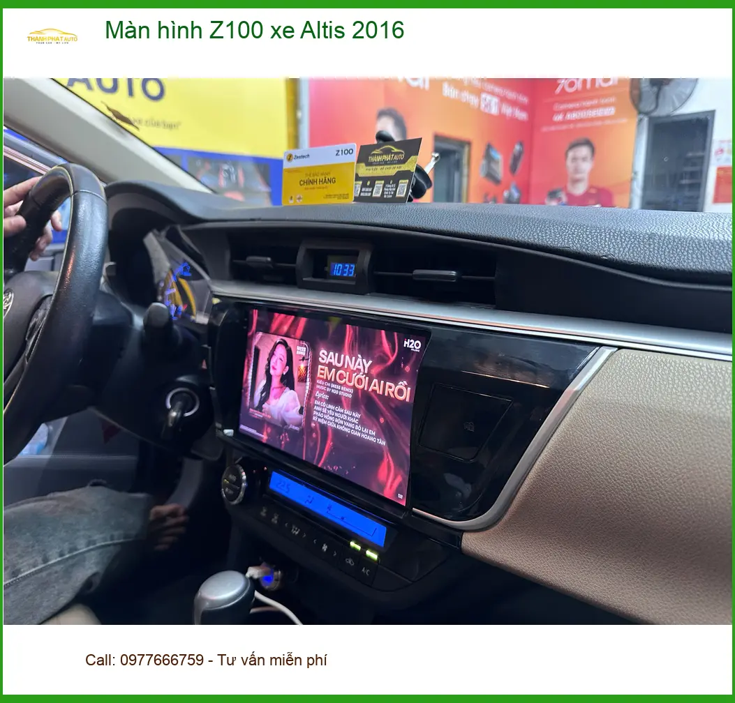 Anh Khải lắp Màn hình Z100 xe Altis 2016 tại Quận 12 để nâng cấp tiện ích giải trí ảnh thực tế 2