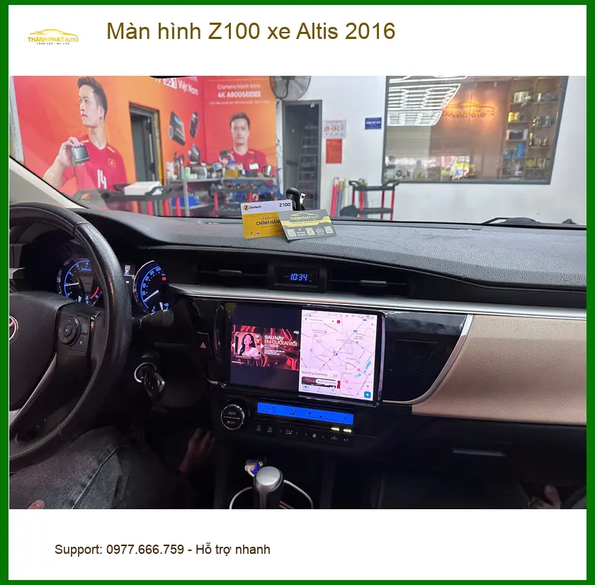 Anh Khải lắp Màn hình Z100 xe Altis 2016 tại Quận 12 để nâng cấp tiện ích giải trí ảnh thực tế 4