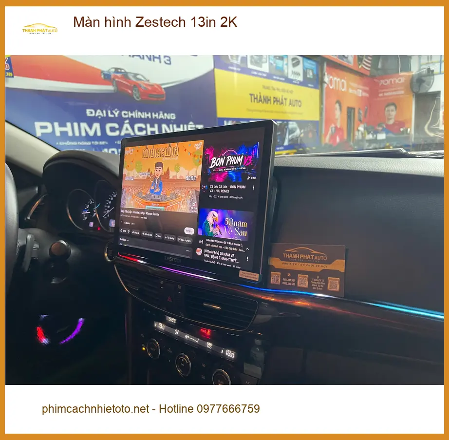 Anh Minh nâng cấp màn hình Zestech 13in 2K cho Honda CRV ở Quận 12