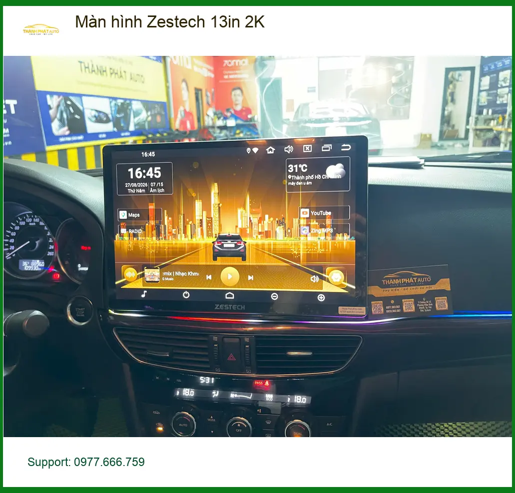 Anh Minh nâng cấp màn hình Zestech 13in 2K cho Honda CRV ở Quận 12 ảnh thực tế 3
