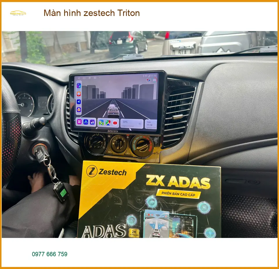 Anh Tùng nâng cấp màn hình Zestech cho Mitsubishi Triton tại Thủ Đức để nâng tầm trải nghiệm lái xe ảnh thực tế 2