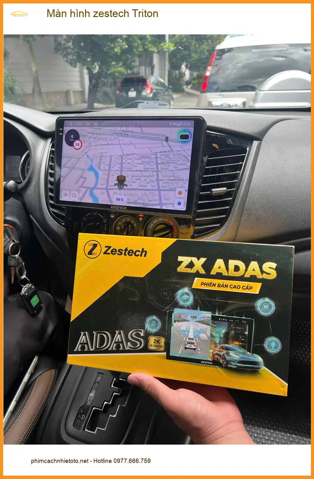 Anh Tùng nâng cấp màn hình Zestech cho Mitsubishi Triton tại Thủ Đức để nâng tầm trải nghiệm lái xe ảnh thực tế 3