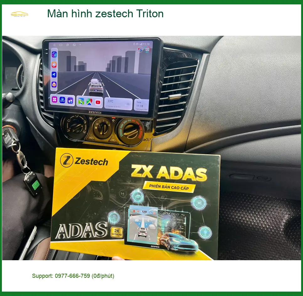 Anh Tùng nâng cấp màn hình Zestech cho Mitsubishi Triton tại Thủ Đức để nâng tầm trải nghiệm lái xe ảnh thực tế 5