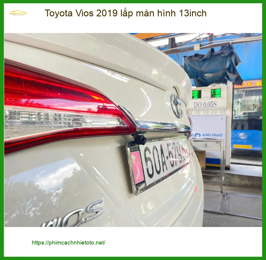 Chú Minh Toyota Vios 2019 lắp màn hình 13inch tại Quận 9 vì màn zin cũ ảnh thực tế 2