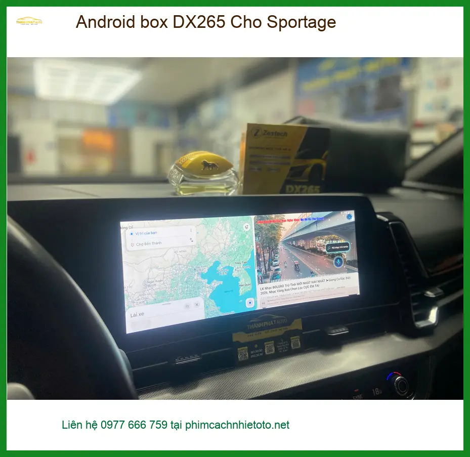Anh Khải lắp Android box DX265 cho Sportage tại Quận 12 để tiện dẫn đường và giải trí