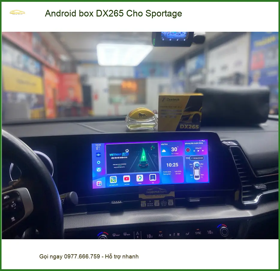 Anh Khải lắp Android box DX265 cho Sportage tại Quận 12 để tiện dẫn đường và giải trí ảnh thực tế 3