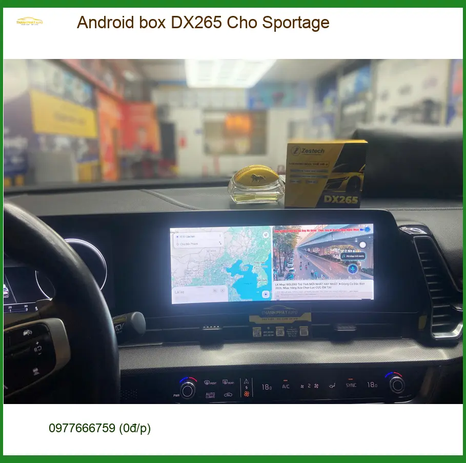 Anh Khải lắp Android box DX265 cho Sportage tại Quận 12 để tiện dẫn đường và giải trí ảnh thực tế 4