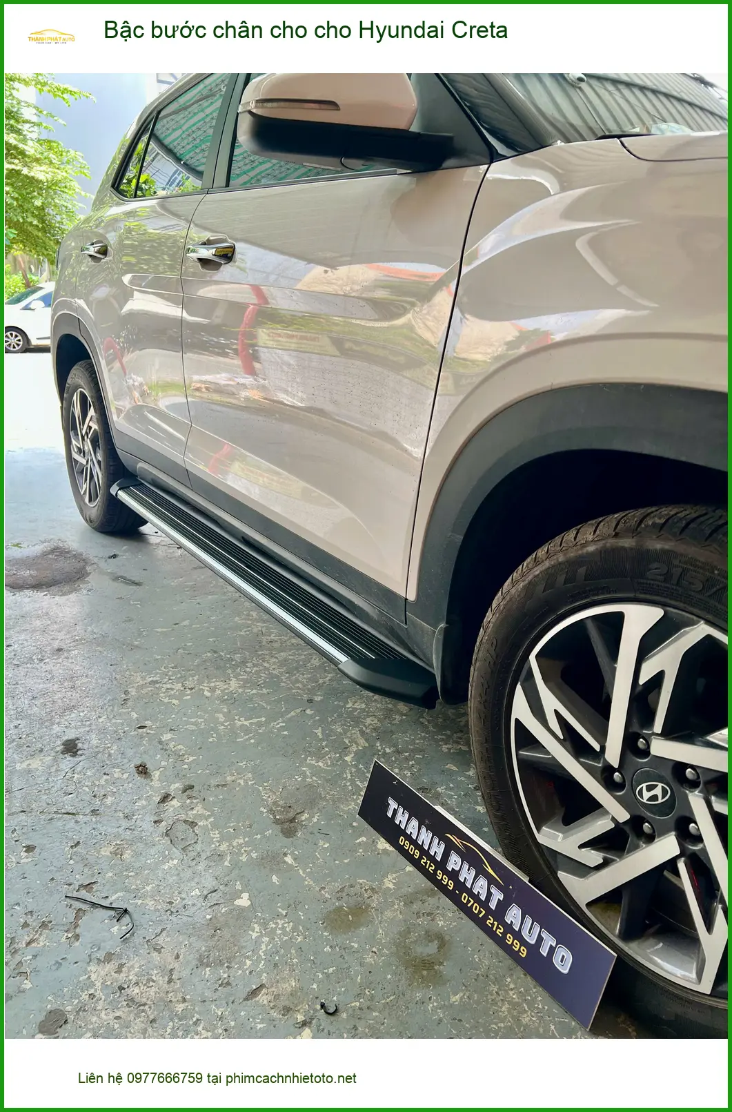 Anh Long lắp bậc bước chân cho Hyundai Creta tại Quận Thủ Đức để gia đình dễ dàng lên xuống ảnh thực tế 3