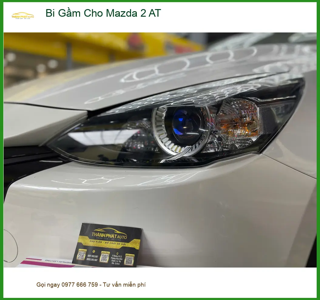Anh Tấn lắp bi gầm cho Mazda 2 AT tại Quận 9 vì đèn zin không đủ sáng khi đi đêm ảnh thực tế 2