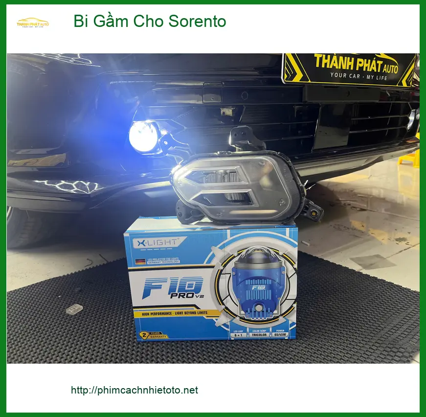 Anh Long độ bi gầm cho Kia Sorento vì đèn zin quá yếu khi trời mưa lớn tại Quận 9 ảnh thực tế 3