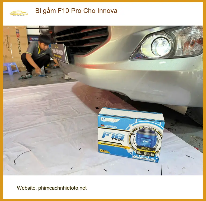 Anh Khải lắp bi gầm F10 Pro cho Toyota Innova tại Quận Thủ Đức vì đèn zin yếu khi đi đêm ảnh thực tế 2