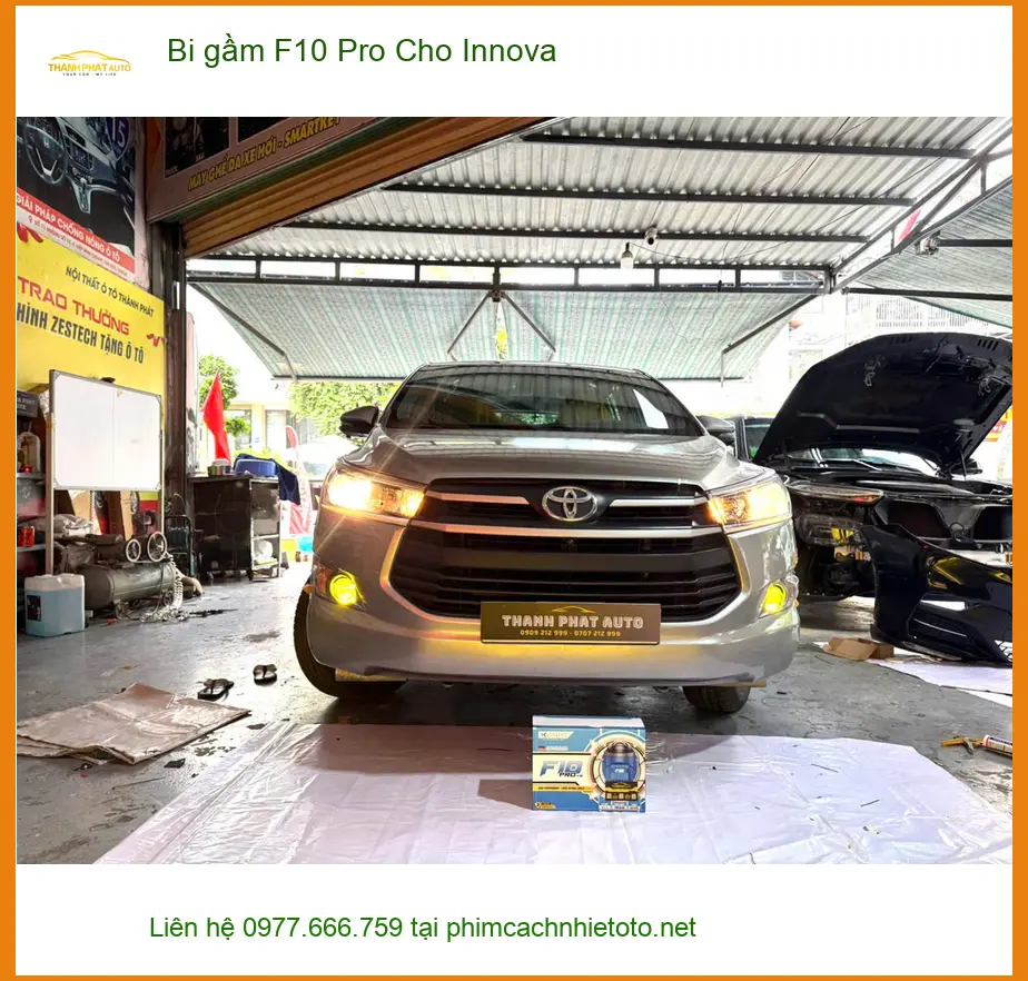 Anh Khải lắp bi gầm F10 Pro cho Toyota Innova tại Quận Thủ Đức vì đèn zin yếu khi đi đêm ảnh thực tế 3
