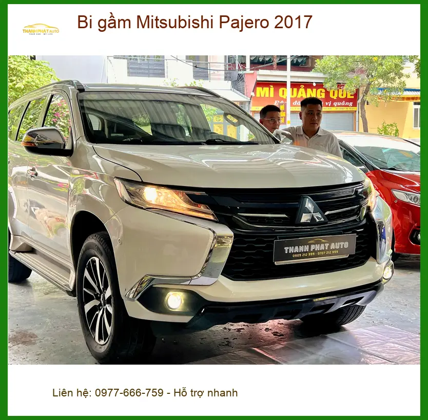 Anh Khải độ bi gầm Mitsubishi Pajero 2017 tại Quận Thủ Đức vì đèn zin kém sáng ảnh thực tế 3