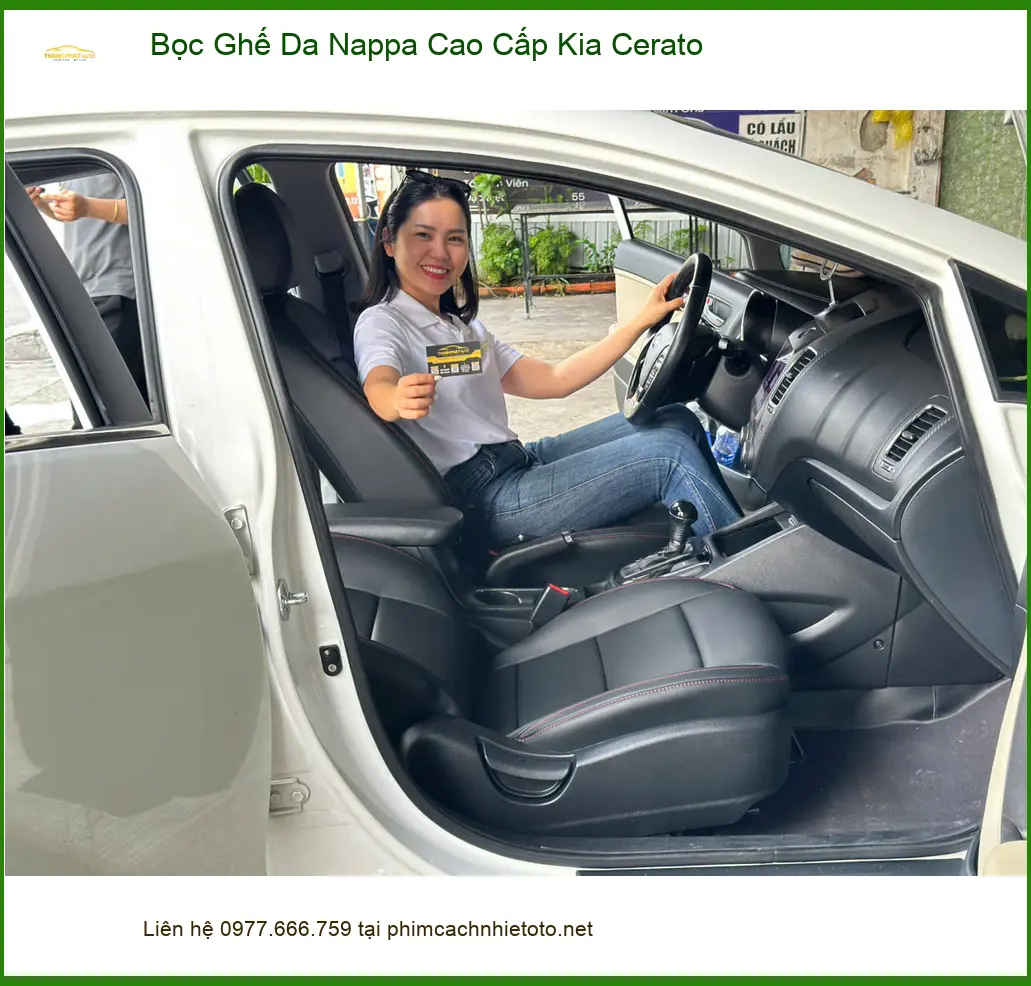 Anh Lâm bọc Ghế Da Nappa Cao Cấp Kia Cerato Quận 12 để nâng tầm nội thất ảnh thực tế 4