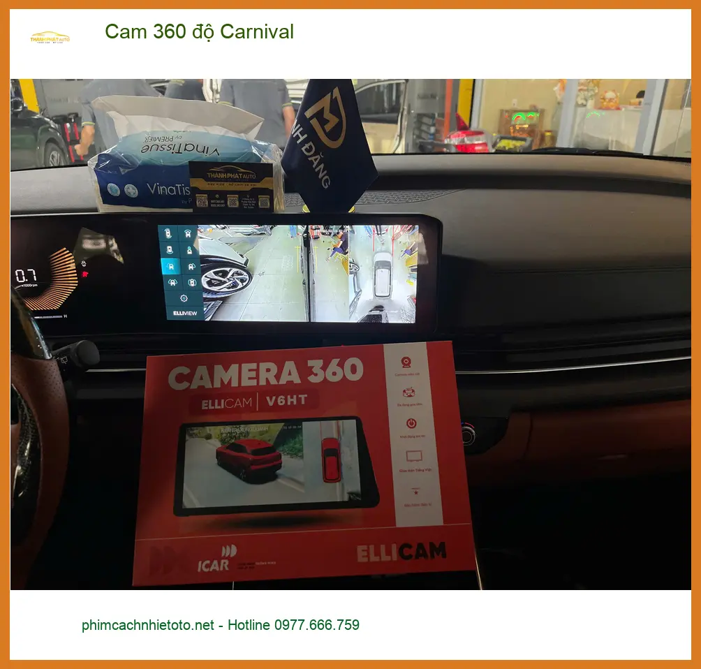 Anh Lâm lắp Cam 360 độ Carnival ở Quận 9 để an tâm khi lùi đỗ