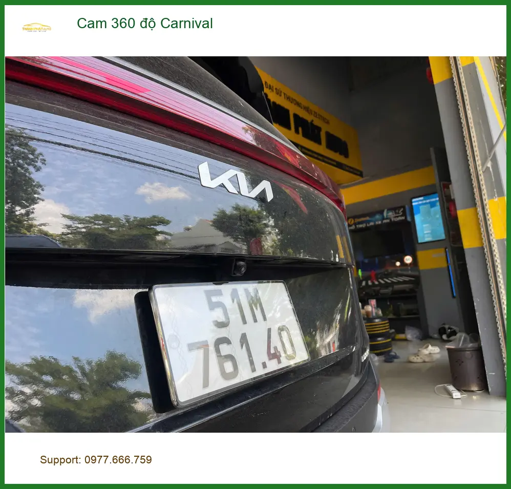Anh Lâm lắp Cam 360 độ Carnival ở Quận 9 để an tâm khi lùi đỗ ảnh thực tế 2