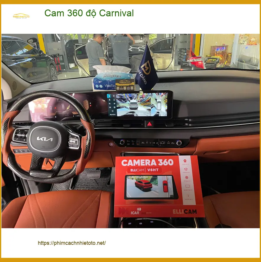 Anh Lâm lắp Cam 360 độ Carnival ở Quận 9 để an tâm khi lùi đỗ ảnh thực tế 4