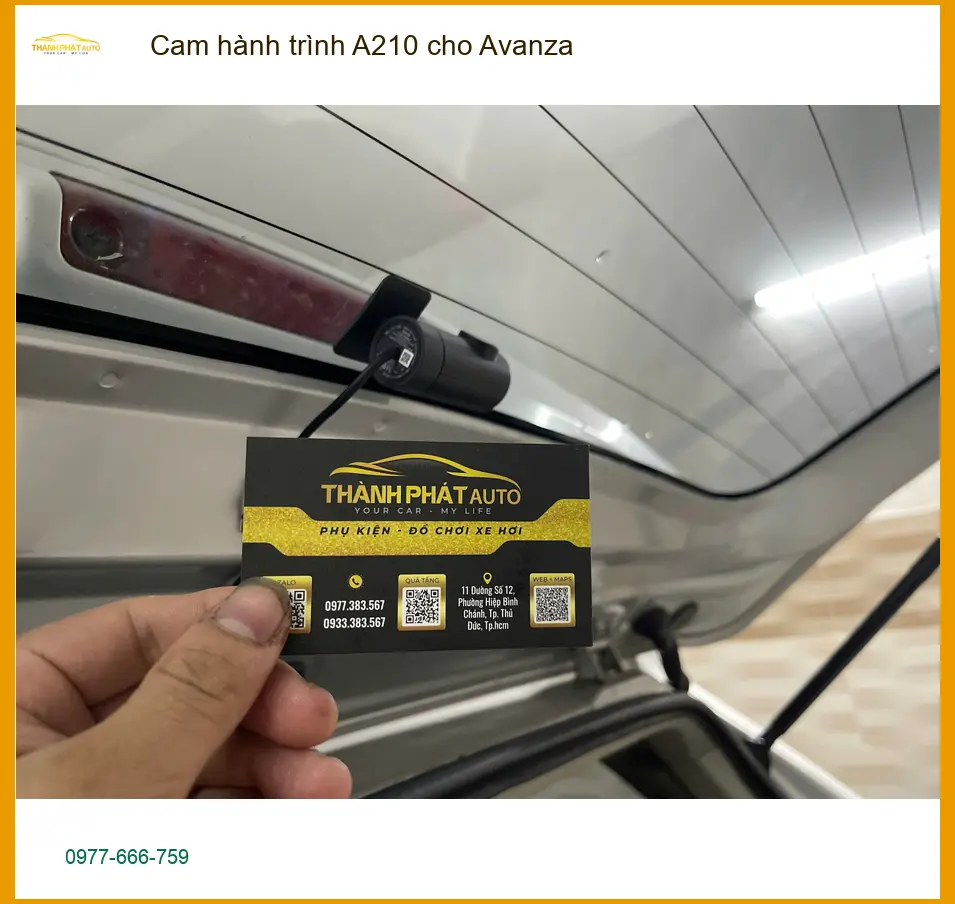 Anh Khải lắp Cam hành trình A210 cho Avanza tại Quận 12 để an tâm lái xe ảnh thực tế 5
