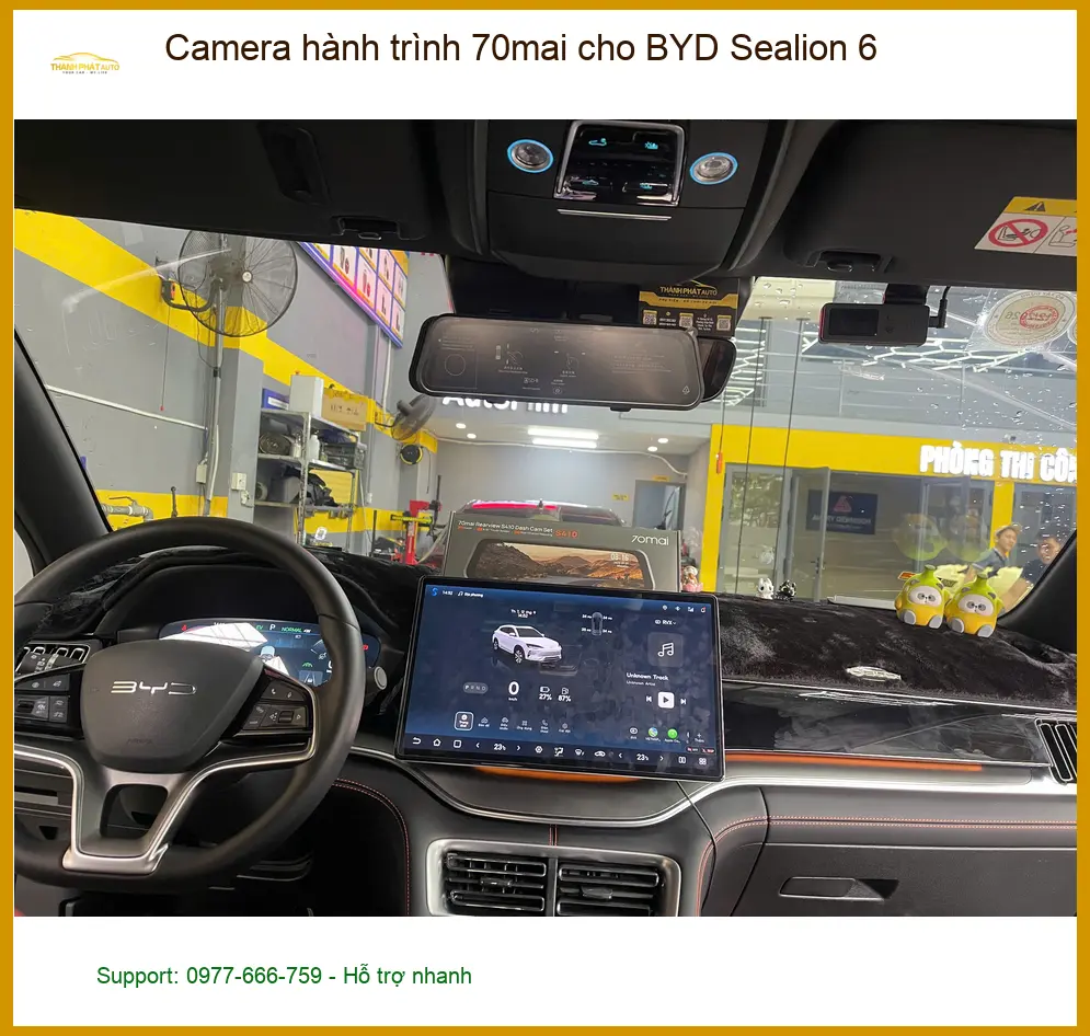 Chị Hằng ở Quận 9 lắp Camera hành trình 70mai cho BYD Sealion 6 để ghi lại hành trình ảnh thực tế 3