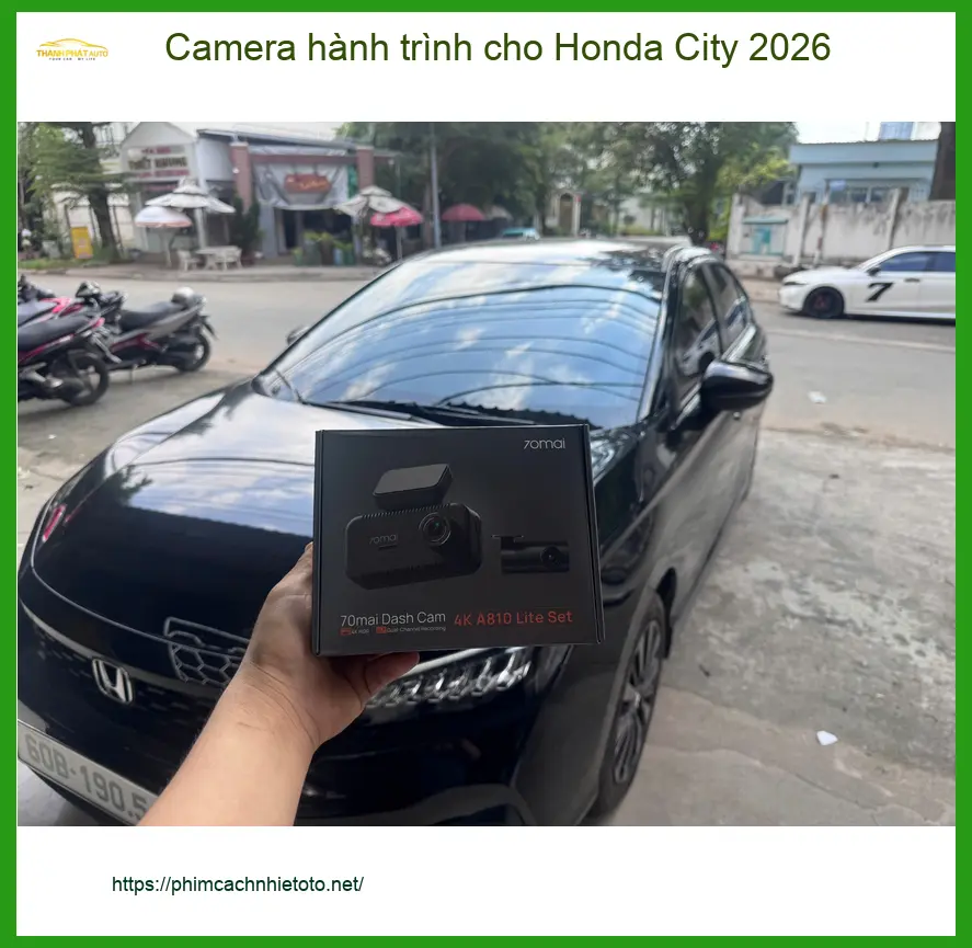 Chị Hằng trang bị Camera hành trình cho Honda City 2026 ở Quận 9 để an toàn hơn