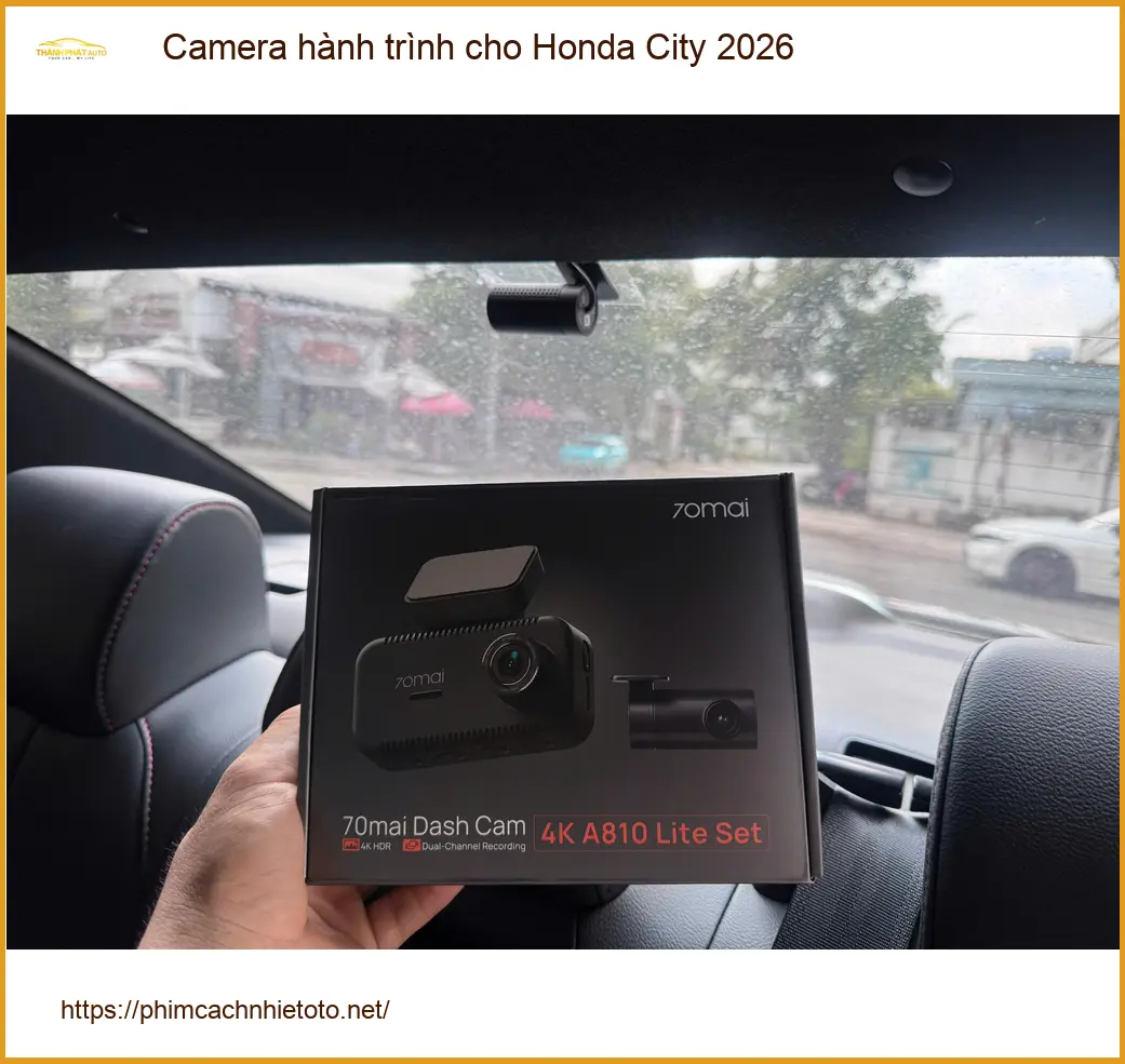 Chị Hằng trang bị Camera hành trình cho Honda City 2026 ở Quận 9 để an toàn hơn ảnh thực tế 3