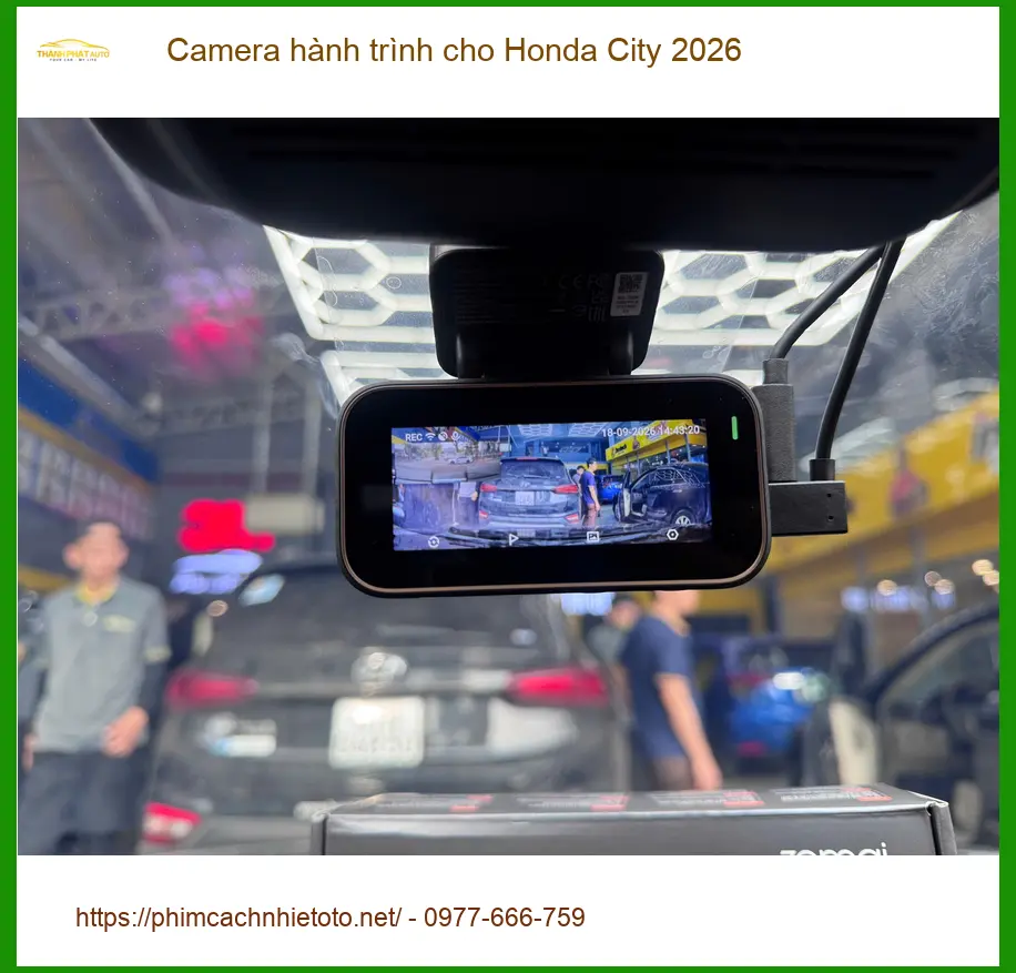 Chị Hằng trang bị Camera hành trình cho Honda City 2026 ở Quận 9 để an toàn hơn ảnh thực tế 5