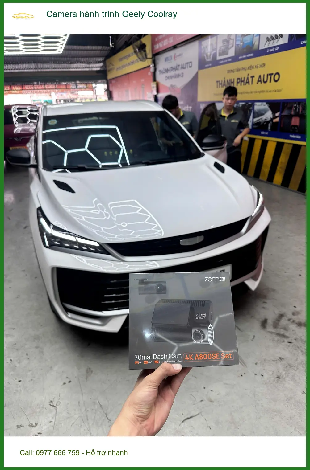 Chị Mai lắp Camera hành trình Geely Coolray Quận 12 để lái xe an toàn