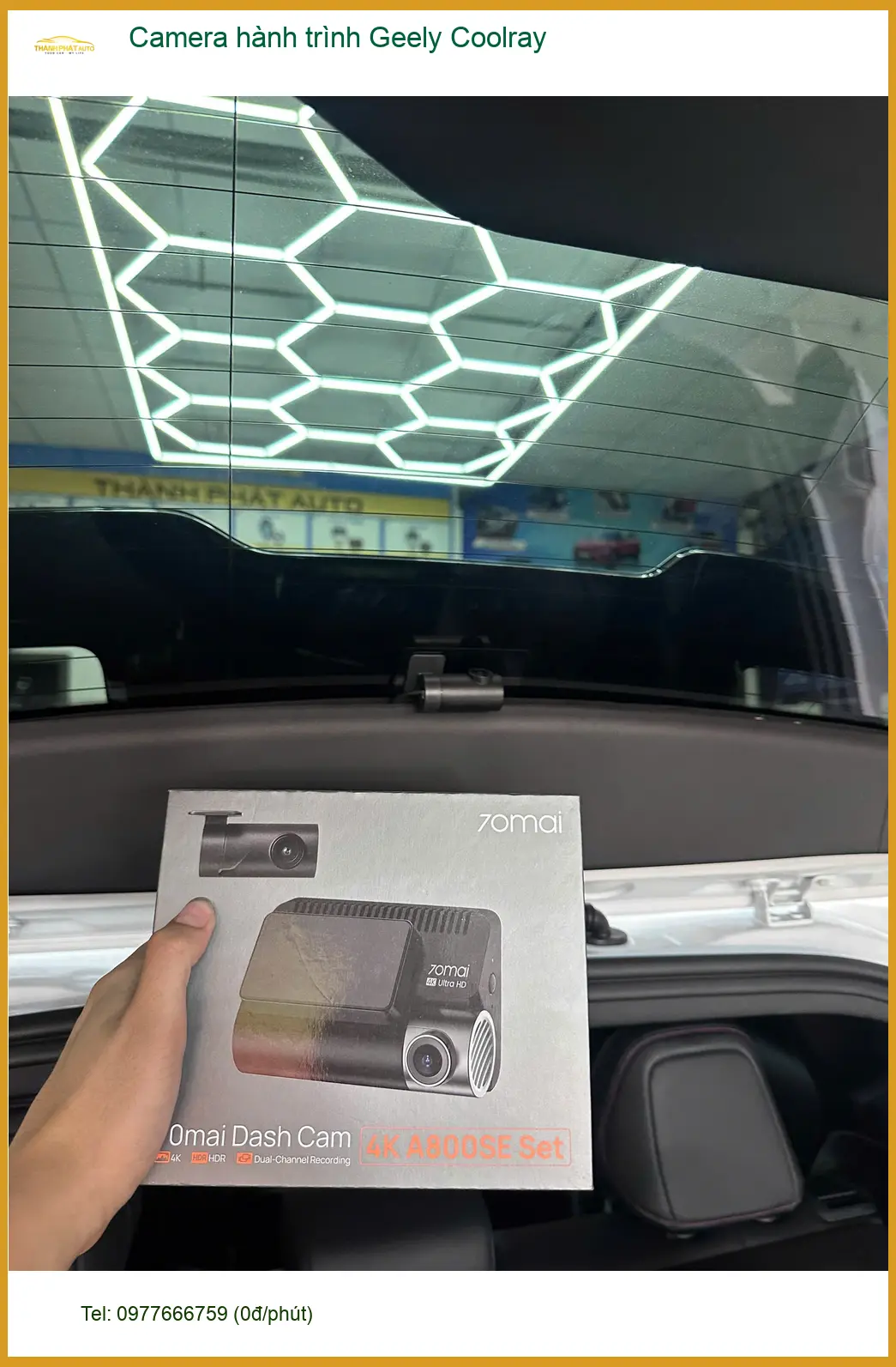 Chị Mai lắp Camera hành trình Geely Coolray Quận 12 để lái xe an toàn ảnh thực tế 2