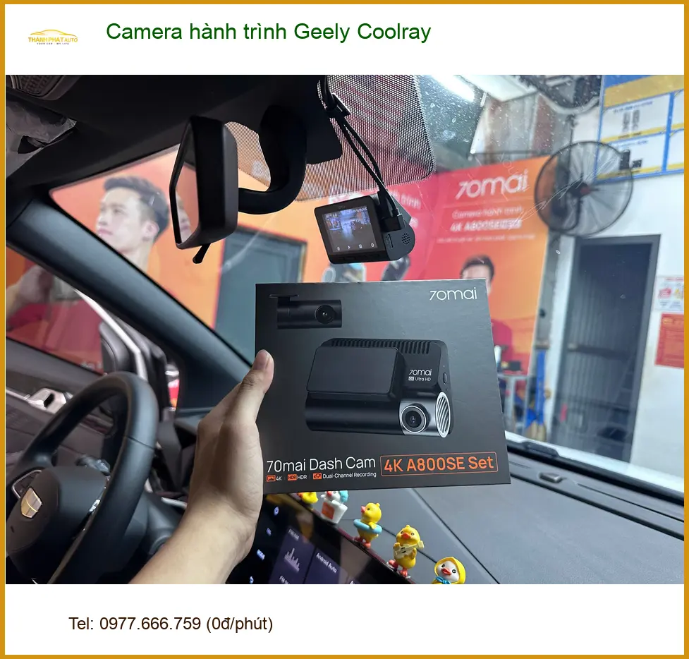 Chị Mai lắp Camera hành trình Geely Coolray Quận 12 để lái xe an toàn ảnh thực tế 4