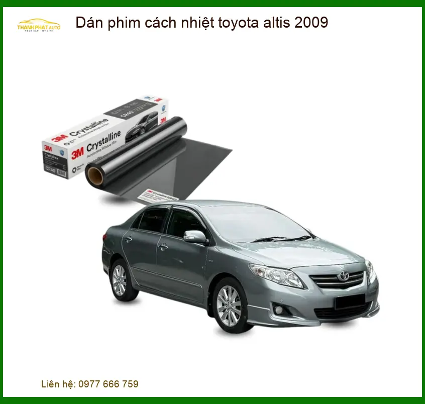 Dán Phim Cách Nhiệt Toyota Altis 2009 - Trung Tâm Thi Công Uy Tín TPHCM