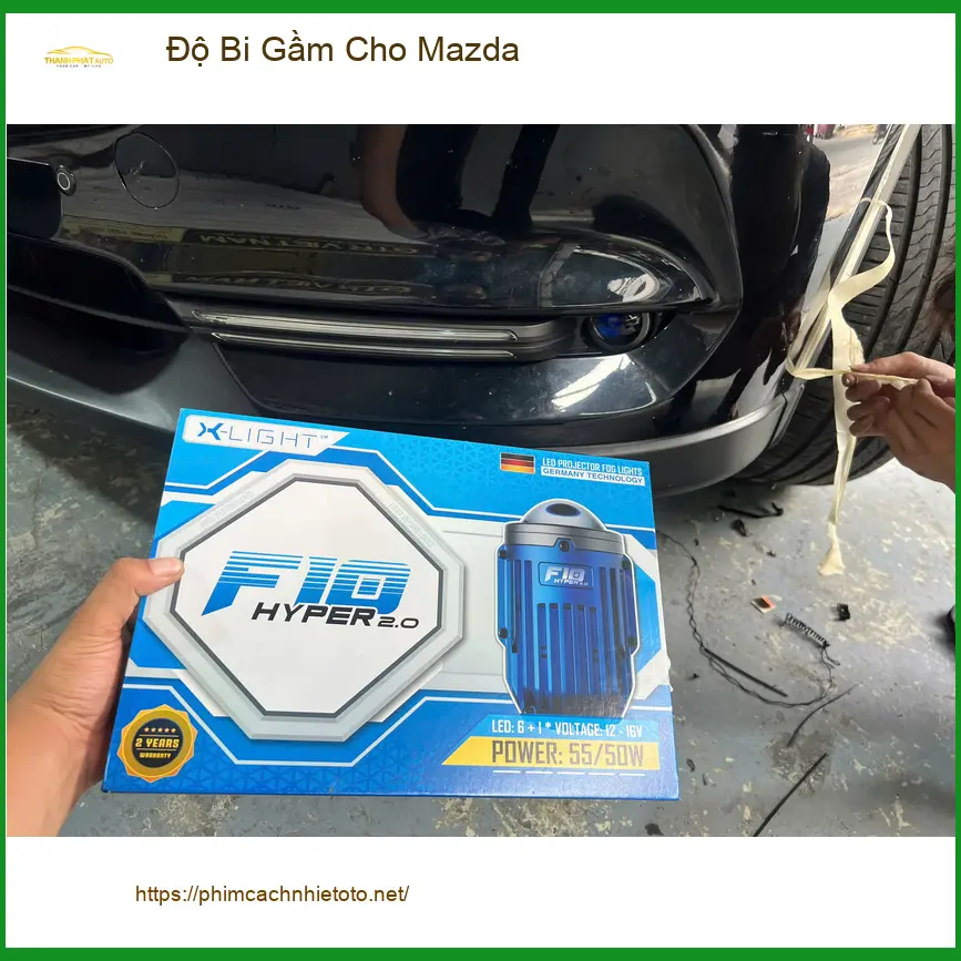 Anh Tùng độ bi gầm cho Mazda CX-5 tại Quận Thủ Đức vì đèn zin kém sáng buổi tối