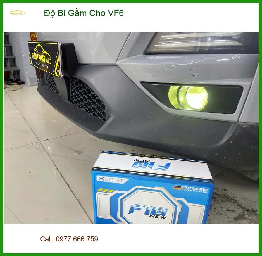 Anh Bách độ bi gầm cho VinFast VF6 tại Quận 9 để tăng cường ánh sáng