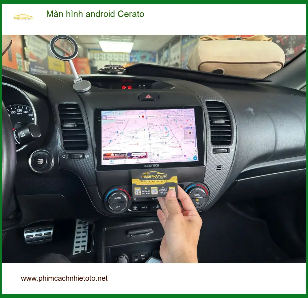 Chị Thảo lắp màn hình Android Cerato tại Quận 12 vì màn zin thiếu tính năng giải trí ảnh thực tế 3