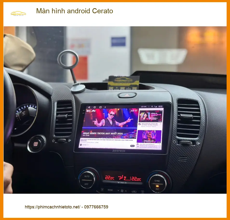 Chị Thảo lắp màn hình Android Cerato tại Quận 12 vì màn zin thiếu tính năng giải trí ảnh thực tế 4