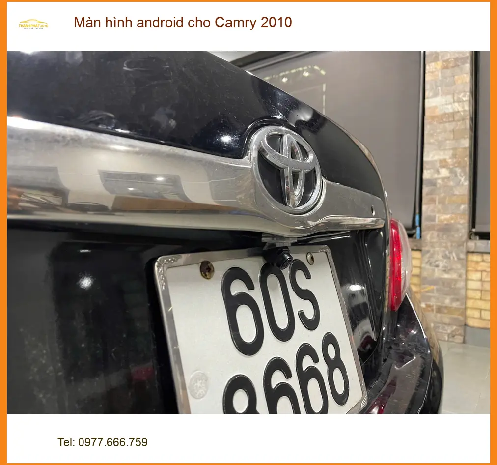 Anh Khải lắp màn hình Android cho Camry 2010 tại Quận 9 vì màn zin cũ, ít tính năng