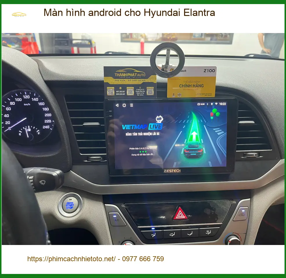 Chú Minh lắp màn hình android cho Hyundai Elantra tại Quận 12 tăng tiện ích
