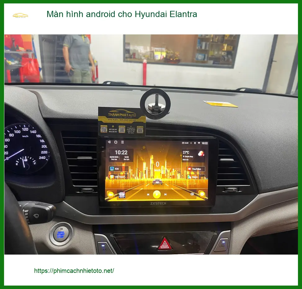 Chú Minh lắp màn hình android cho Hyundai Elantra tại Quận 12 tăng tiện ích ảnh thực tế 2
