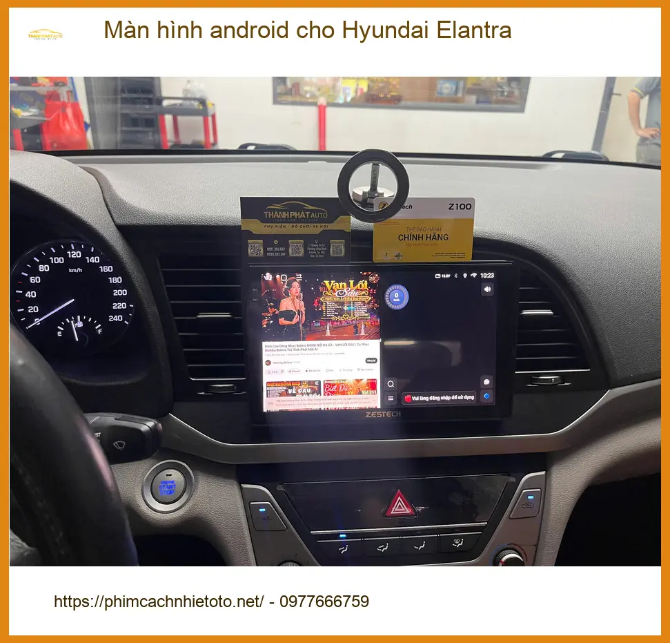 Chú Minh lắp màn hình android cho Hyundai Elantra tại Quận 12 tăng tiện ích ảnh thực tế 3