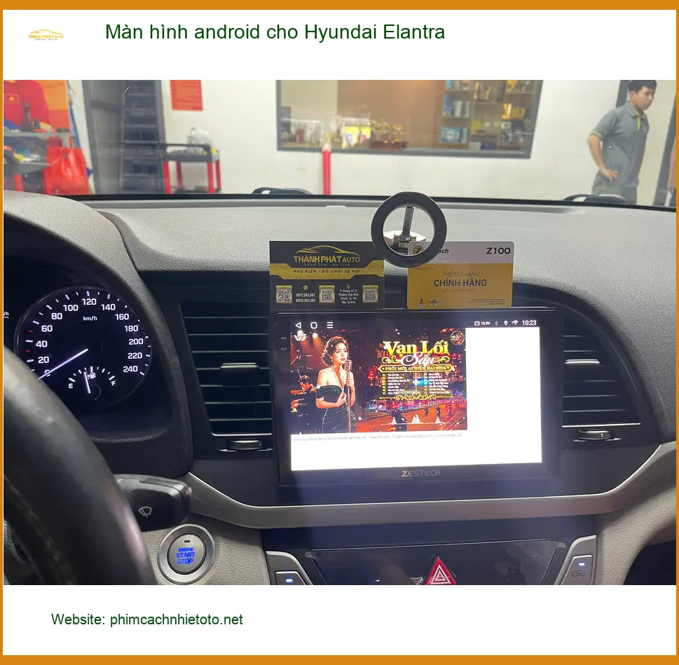Chú Minh lắp màn hình android cho Hyundai Elantra tại Quận 12 tăng tiện ích ảnh thực tế 4